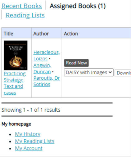 Bookshare Web Reader screenshot