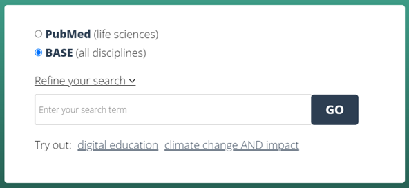 Open Knowledge Maps search screenshot